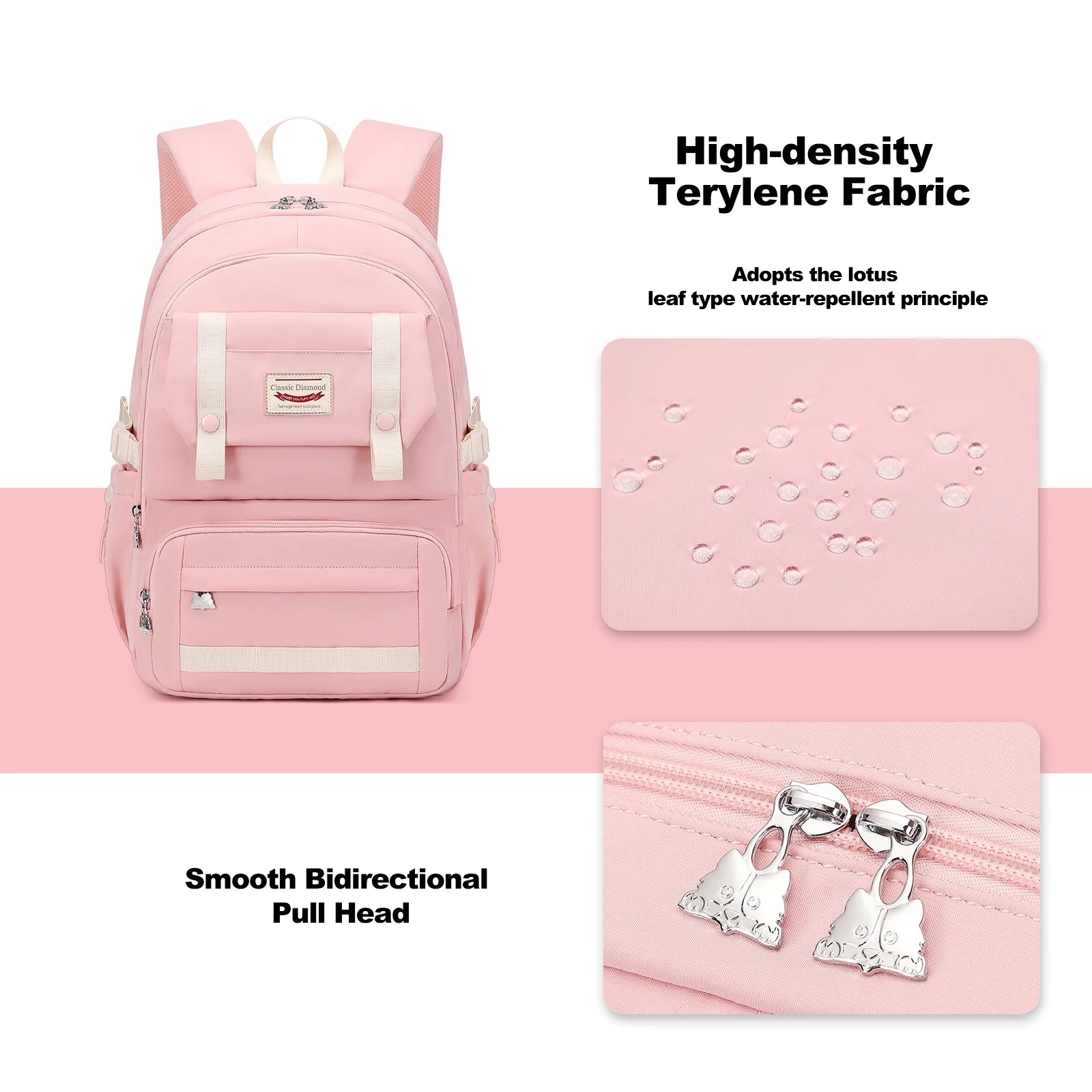 17" Travel Backpack Carry on Laptop Backpack Overnight Bag Weekender Bag Casual Daypack for Women Men College - Pink