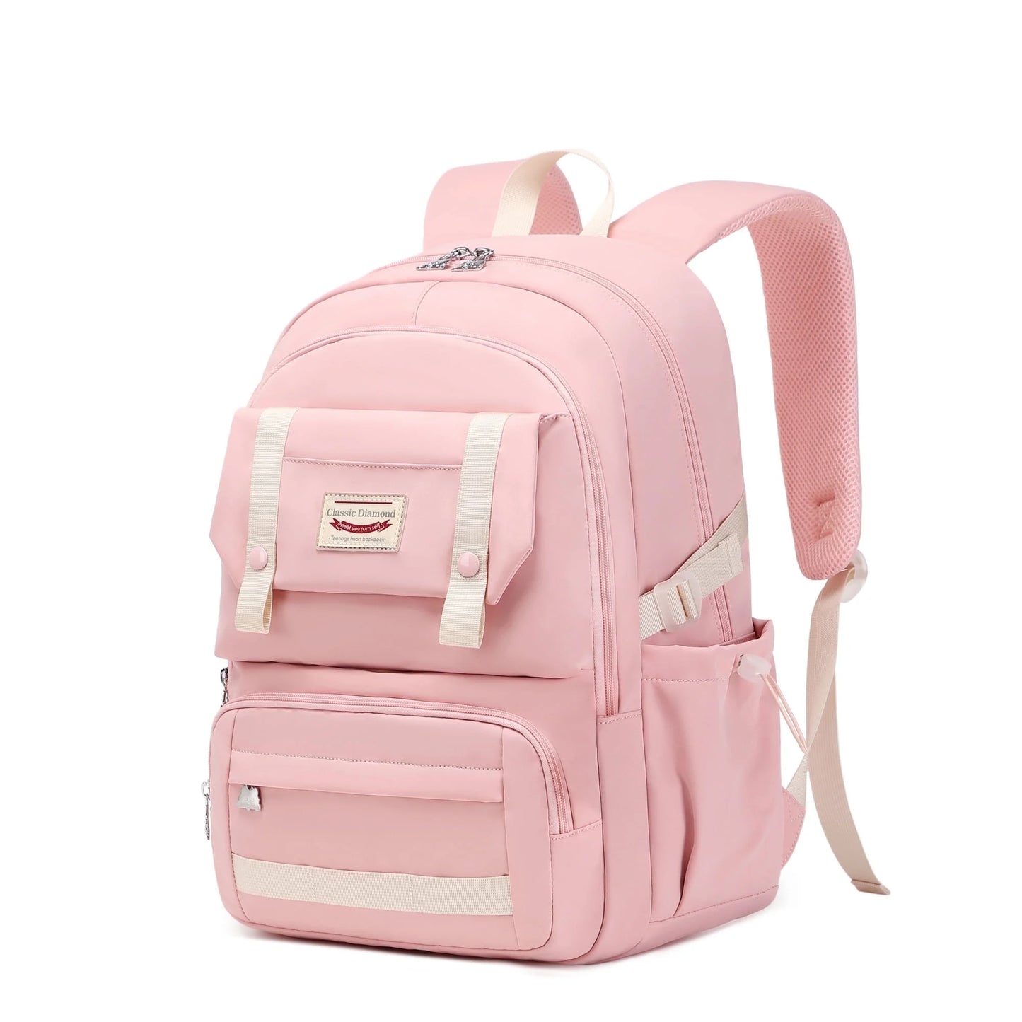 17" Travel Backpack Carry on Laptop Backpack Overnight Bag Weekender Bag Casual Daypack for Women Men College - Pink